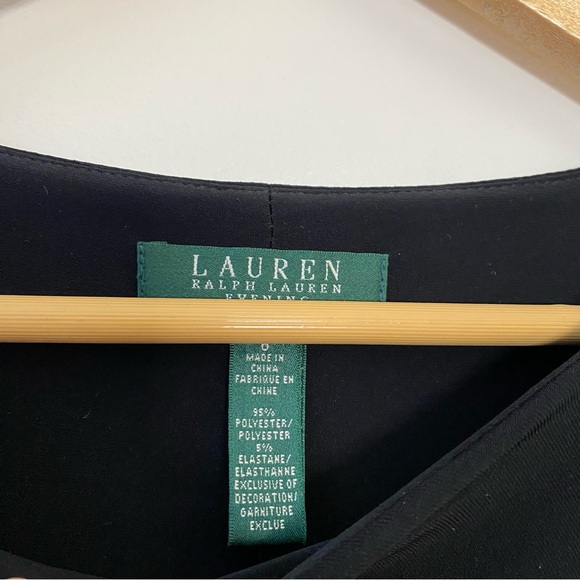 Ralph Lauren Black Ruched Long Sleeve Maxi Dress - Picture 5 of 8